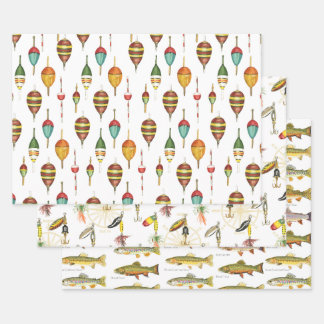 Bobbers, Lures and Trout gift wrap