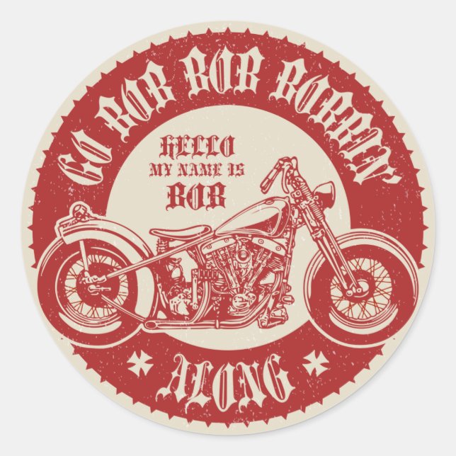 Bobbin' Along Classic Round Sticker (Front)