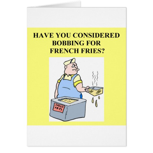 bobbing for french fries cards (Front)