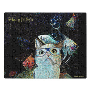 Bobbing for Sushi 8" x 10" Acrylic Puzzle (60 pcs)