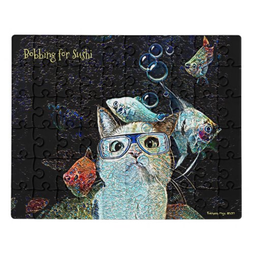 Bobbing for Sushi 8 x 10 Acrylic Puzzle 60 pcs