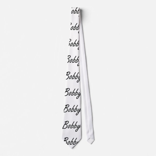Bobby Artistic Name Design Tie (Front)