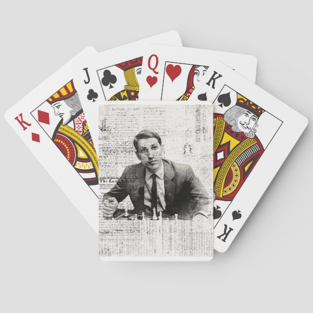 Bobby Fischer Portrait Poker Cards (Back)
