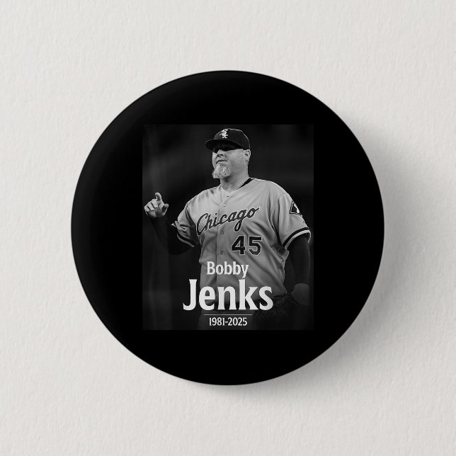 Bobby Jenks In Memory 1981-2025  Button (Front)