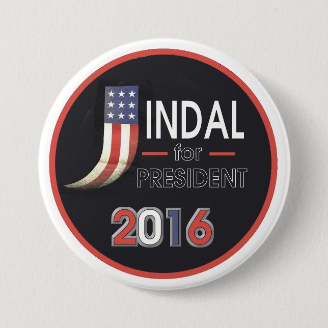 Bobby Jindal for President 2016 Pinback Button (Front)