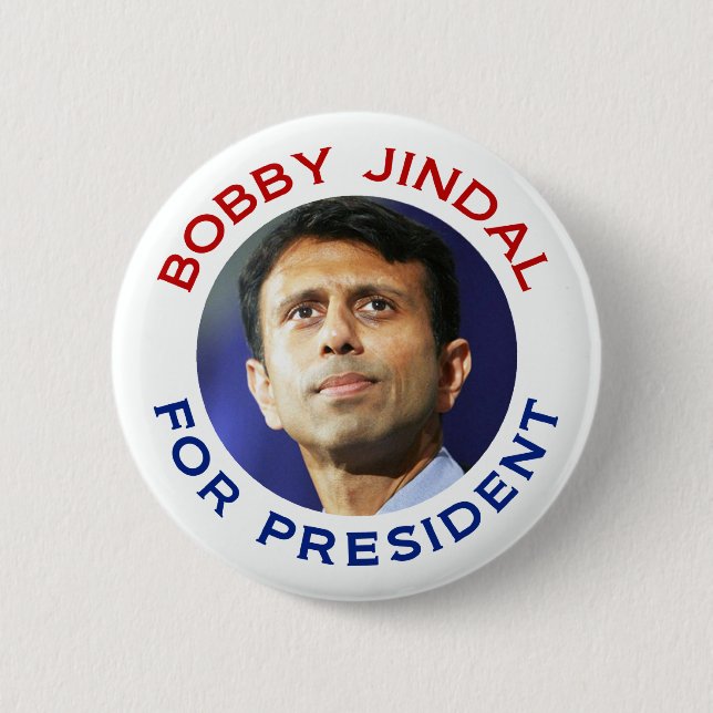 Bobby Jindal For President Button (Front)