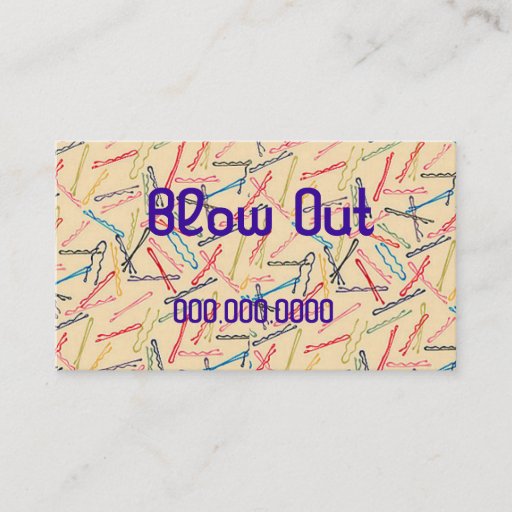 Customizable Bobby Pin Regualr Business Card