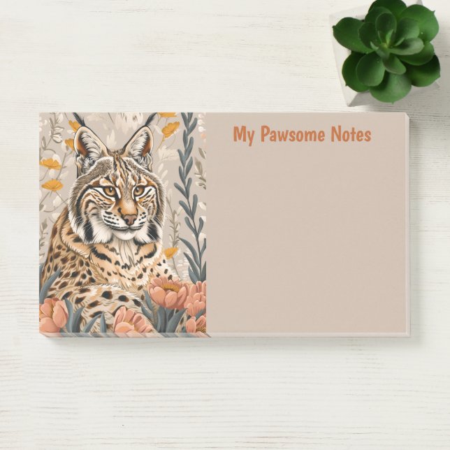Bobcat Cat Boho My Pawsome Personal Post-it Notes (Office)