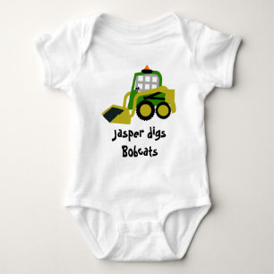 Bobcat excavator baby bodysuit