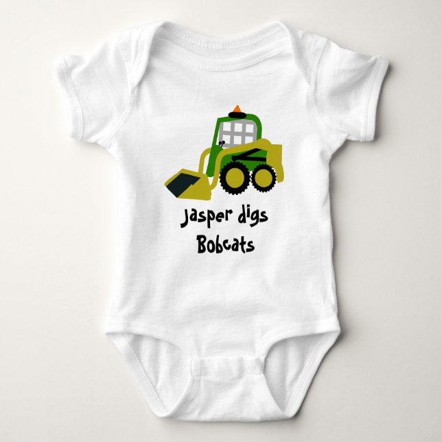 Bobcat excavator baby bodysuit (Front)