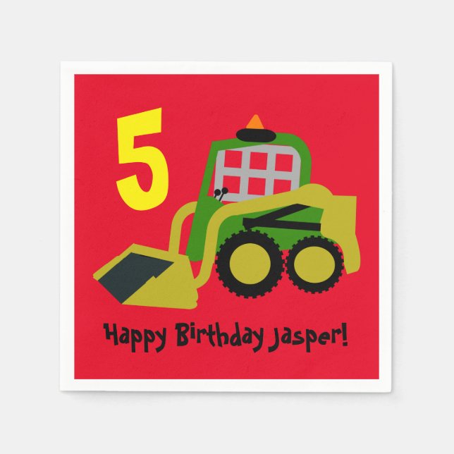 Bobcat Excavator Napkins (Front)