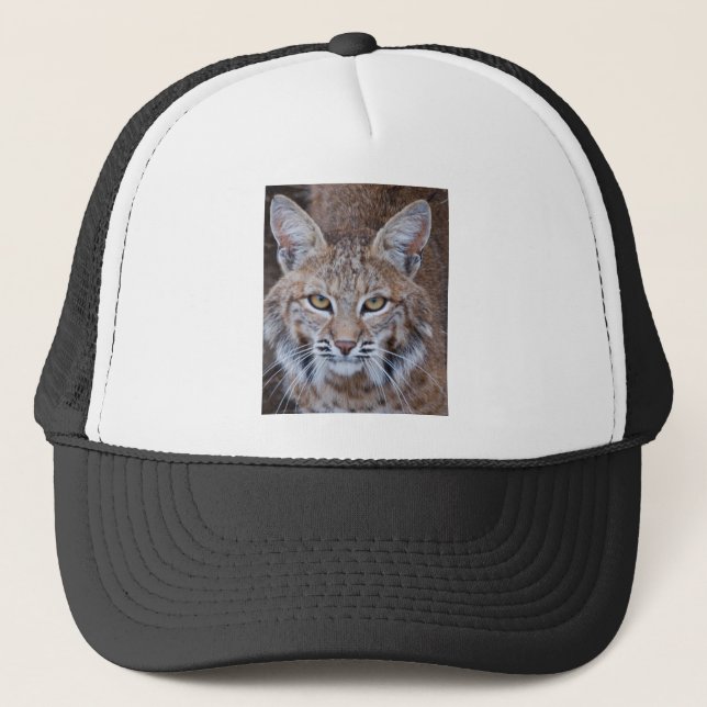 Bobcat Face Trucker Hat (Front)