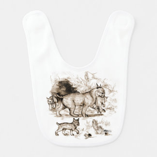 Bobcat Family Baby Bib