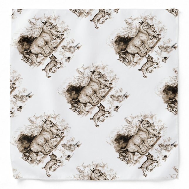 Bobcat Family Bandana (Front)