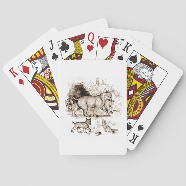 Bobcat Family Poker Cards (Back)
