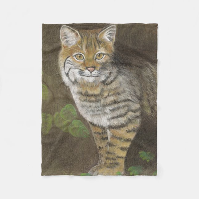 Bobcat Fleece Blanket (Front)