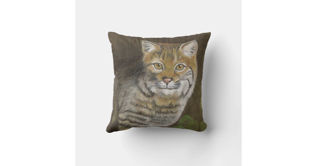 Bobcat Throw Pillow Zazzle