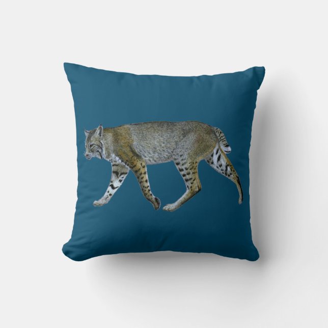 Bobcat Throw Pillow (Front)