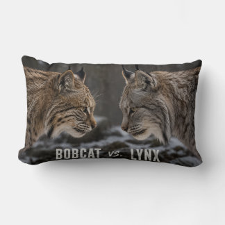Bobcat vs. Lynx Lumbar Pillow