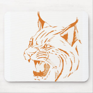 Bobcat Wildlife Feline Cat Wild Cat Animal Tiger Mouse Pad