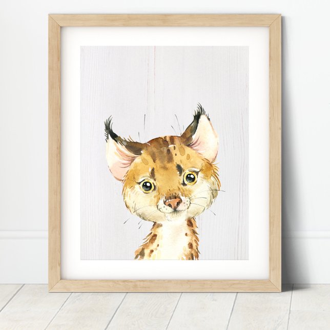 Bobcat Woodland Nursery Art Print (Creator Uploaded)