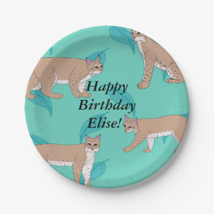 Bobcats Birthday Paper Plates