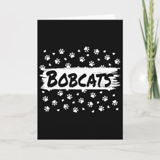Bobcats Mascot School Spirit Men Women Leopard Foo Card