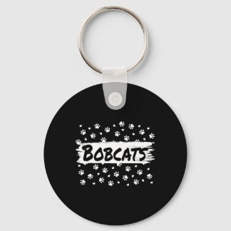 Bobcats Mascot School Spirit Men Women Leopard Foo Keychain
