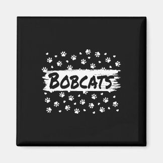 Bobcats Mascot School Spirit Men Women Leopard Foo Magnet