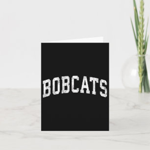 Bobcats Mascot Vintage Athletic Sports Name Design Card