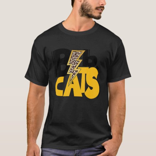 Bobcats School Sports Fan Team Spirit Mascot T_Shirt