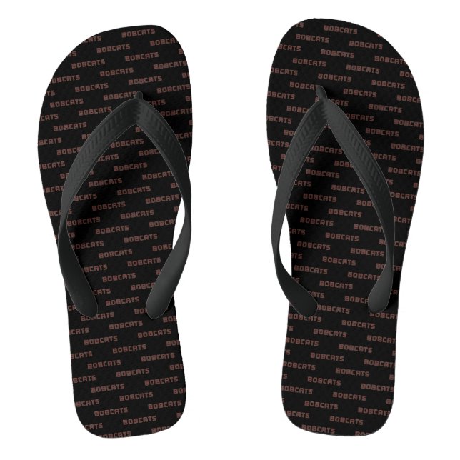 Bobcats Wordmark Flip Flops (Footbed)