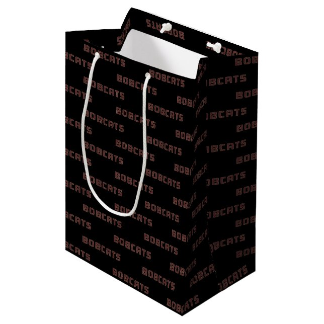 Bobcats Wordmark Medium Gift Bag (Front Angled)