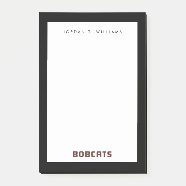 Bobcats Wordmark Post-it Notes (Front)