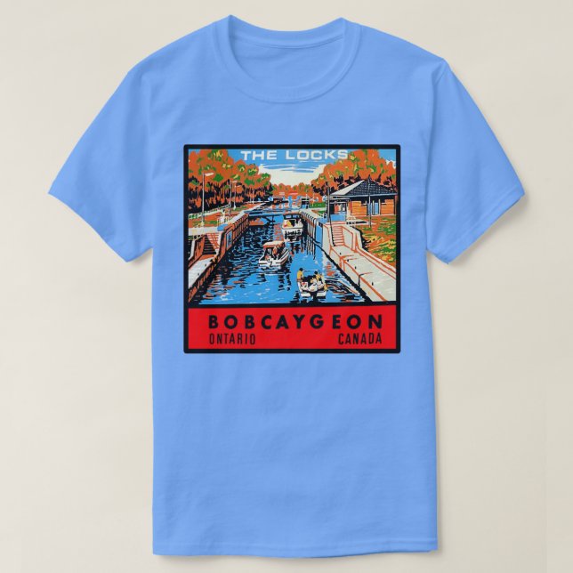 Bobcaygeon Ontario Vintage Travel T-Shirt (Design Front)