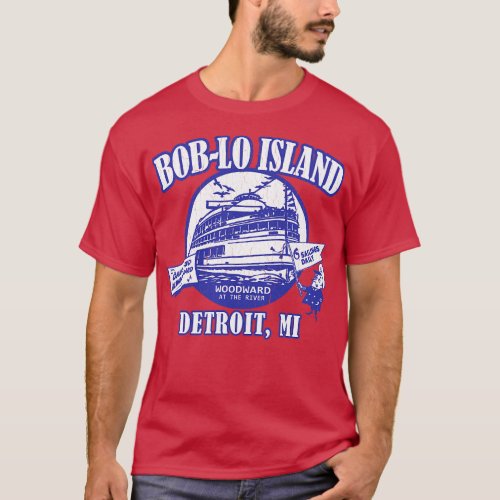 Boblo Island MI vintage distressed look T_Shirt