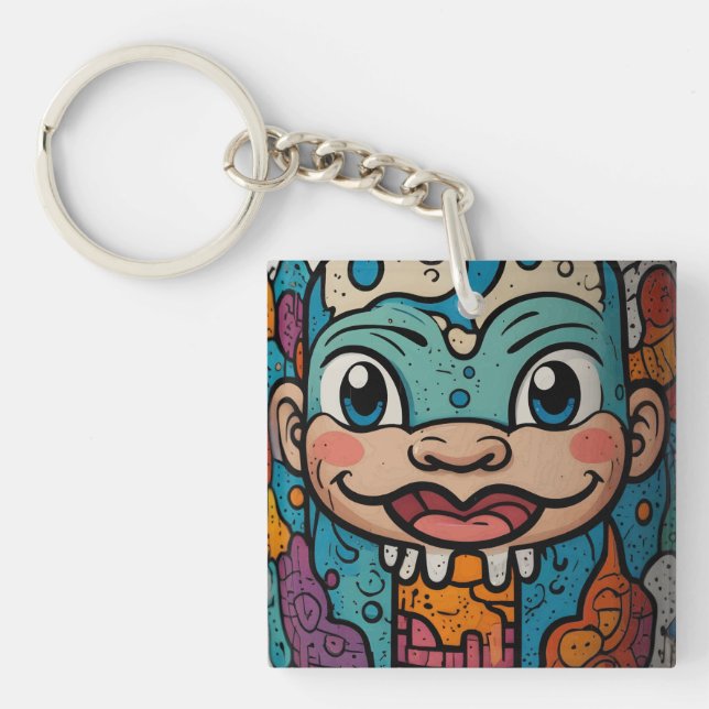 Bobo Joyful Radiance Art Keychain (Front)