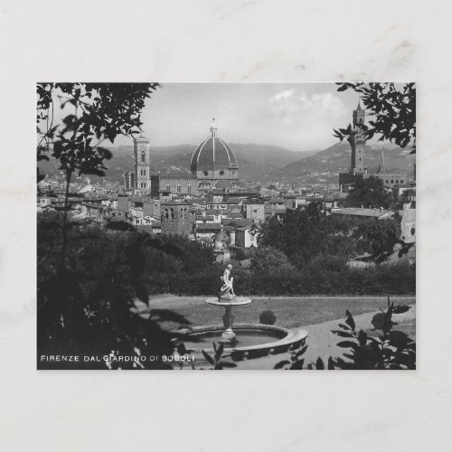 Boboli Gardens Florence Italy Postcard