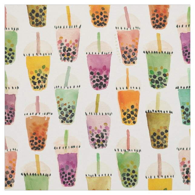 BOBRA'S Colorful Boba Tea Fabric (Swatch)