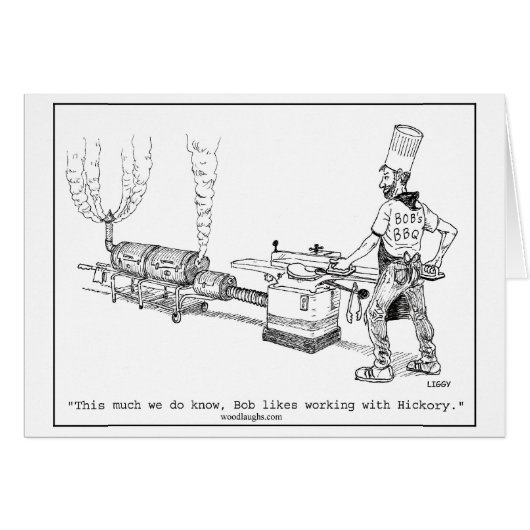 Bob's BBQ Cartoon Card (Front Horizontal)