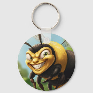 Bob's Bees Keychain Evil Smile Bee