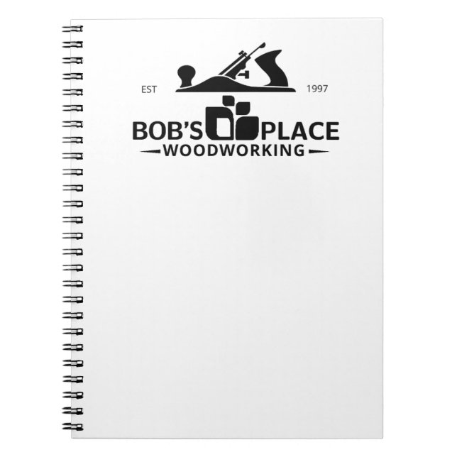 Bob's Place Woodworking Spiral Photo Notebook (Front)