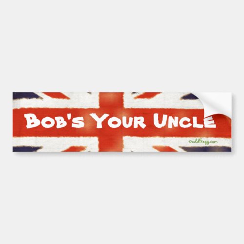 Bobs Your Uncle Vintage Union Jack Bumper Sticker