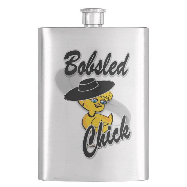 Bobsled Chick #4 Flask (Front)