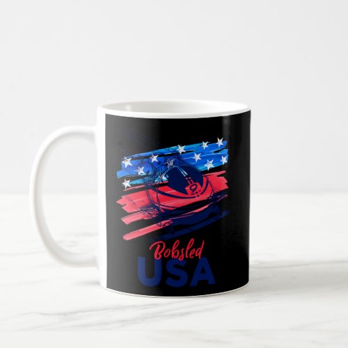 Bobsled Usa Support The Team Usa Flag Skeleton Win Coffee Mug
