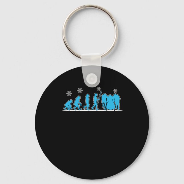 Bobsleigh Evo Winter Sports Fans Gift Keychain (Front)
