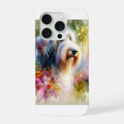 Bobtail Brilliance AREF916 _ Watercolor iPhone 15 Pro Case