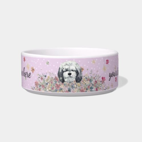 Bobtail Dog with paws Bowl