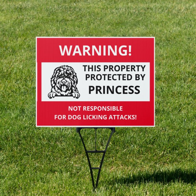 BOBTAIL | Funny Beware of Dog yard  Sign (Insitu)