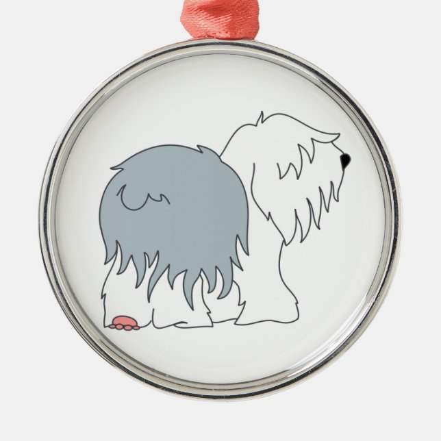 Bobtail Sheepdog Metal Ornament (Front)